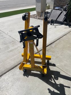 Folding Engine Stand 200 LBS Capacity Motor Hoist 360 Degree Adjustable Mounting Head Dolly Mover A