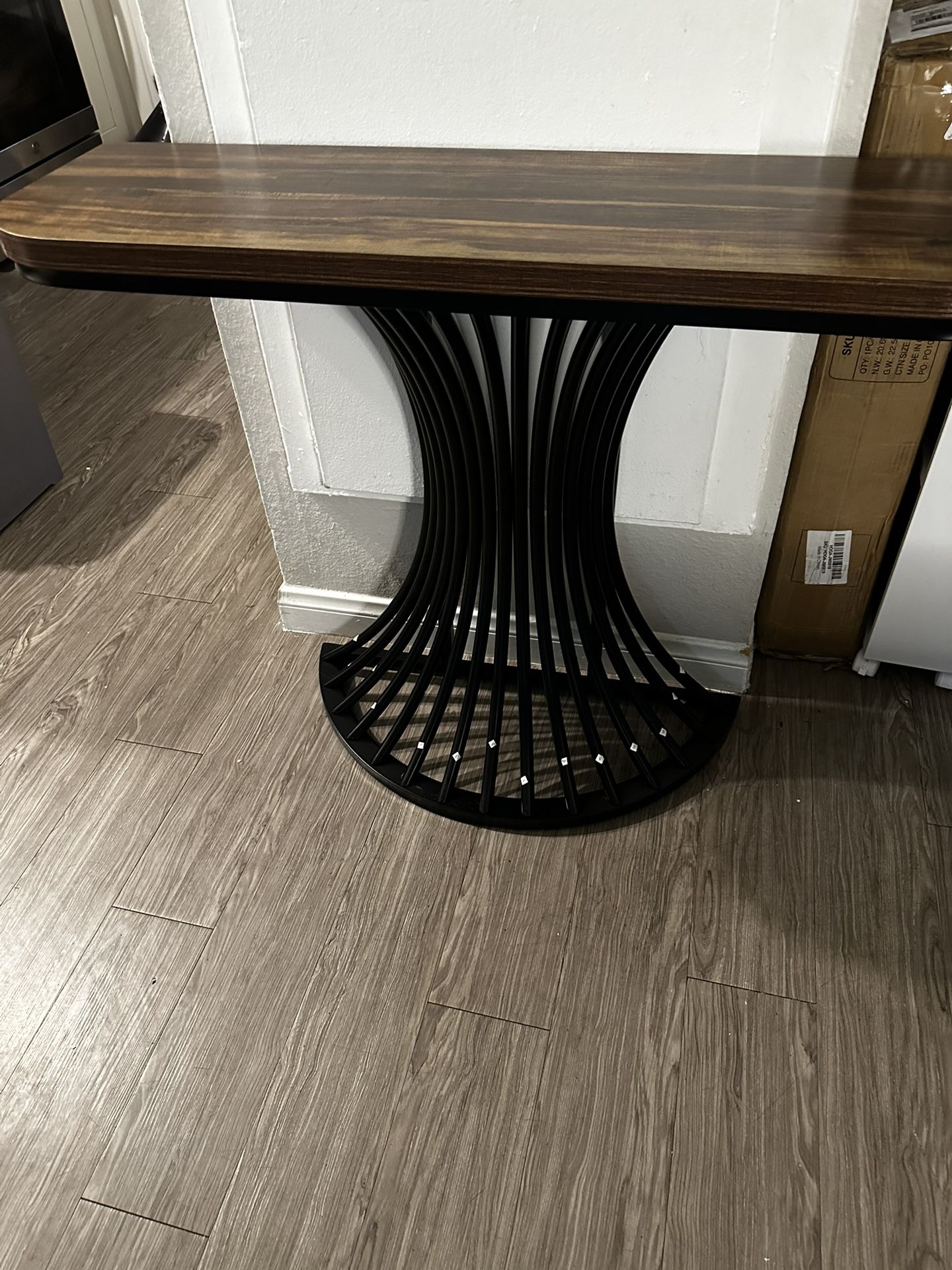 Console Table – Rustic Brown Industrial Entryway Table