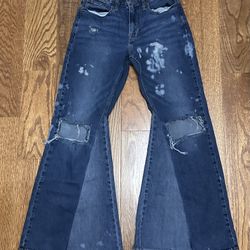 Custom made flared denim