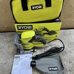 RYOBI 6 Amp Corded AC Biscuit Joiner Kit with Dust Collector and Bag