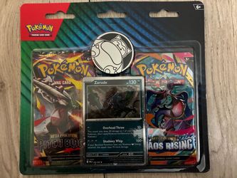 Pitch Black Chaos Rising Zarude 2-Pack Blister Booster Packs Promo Card