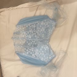 Baby blue corset top