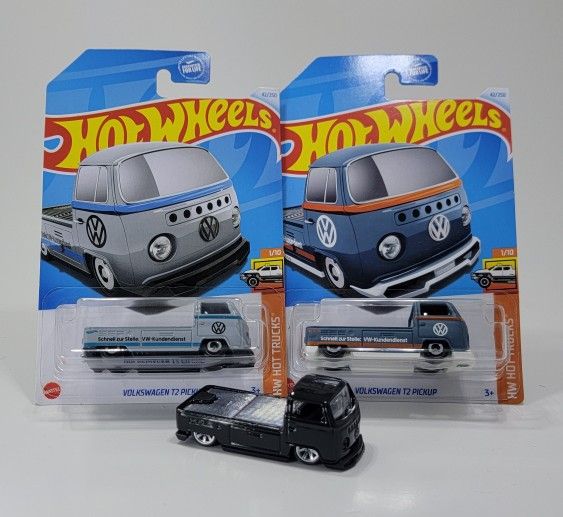 Hotwheels ***Exclusive BLACKOUT*** Volkswagen T2 Set Of (3)