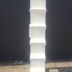 White Wall 7 Tier Shelf Unit 12inx75in