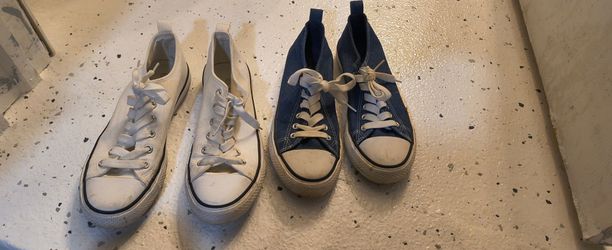 Rainbow/Taxi brand canvas sneakers denim and white
