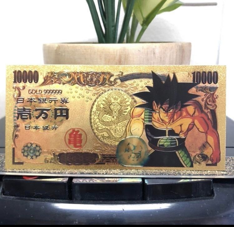 Bardock (Dragon Ball Z) 24k Gold Plated Banknote