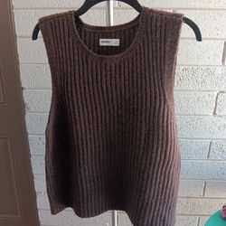 Sonoma- XXL size dark brown soft knit sweater vest top