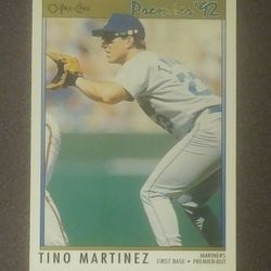1992 O-Pee-Chee Premier Tino Martinez Seattle Mariners #64 Baseball Card Vintage Collectible Sports MLB Major League