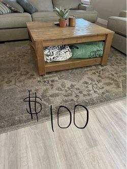 Custom wood coffee table