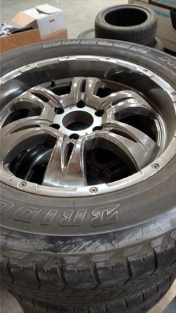 Bridgestone tires and chrome wheels