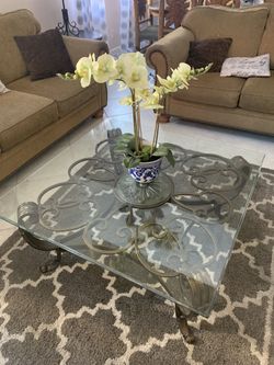 Glass coffee table