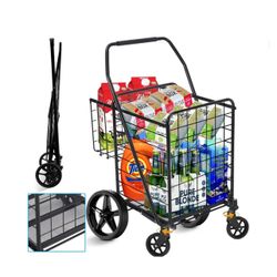 Multi Purpose Utility Grocery Shipping Cart / Trolley With 360 Swivel Wheels - NEW