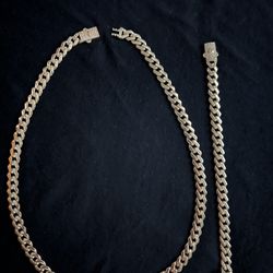 ⚜️ 14k Gold / Miami Cuban Set / Chain - Bracelet 