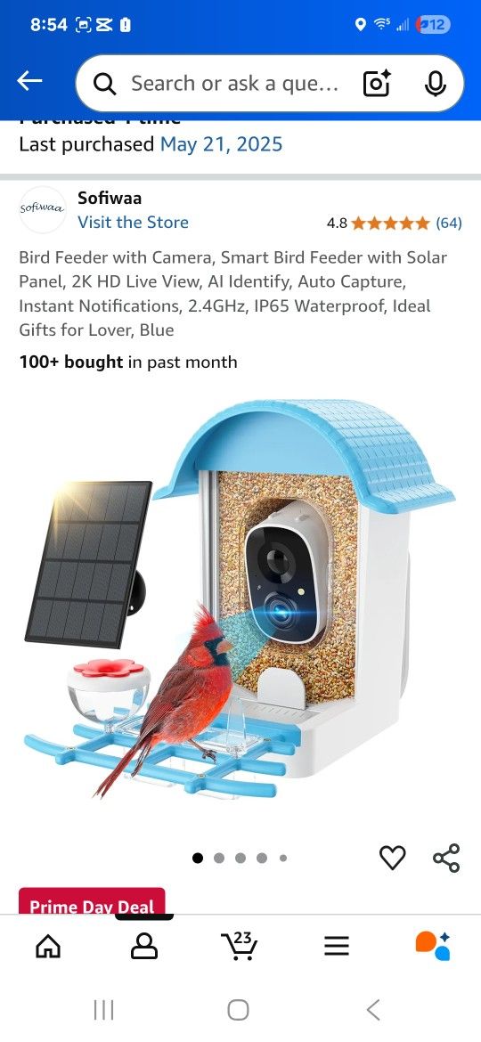 Smart Bird Feeder With Camera **NEW IN BOX**