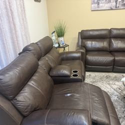 Ashley Brand leather couch