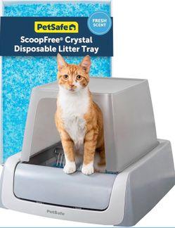 PetSafe ScoopFree Crystal Pro Legacy Self-Cleaning Automatic Cat Litter Box - Front-Entry Motion-Sensing Cat Box with Integrated Health Counter - Incl