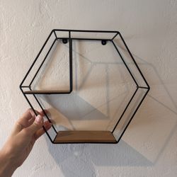 Geometric Wall Shelf | Wire & Board