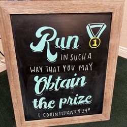 Chalkboard Erasable Size 23” High X 19” Wide In Excellent Condition Only $10!!!!