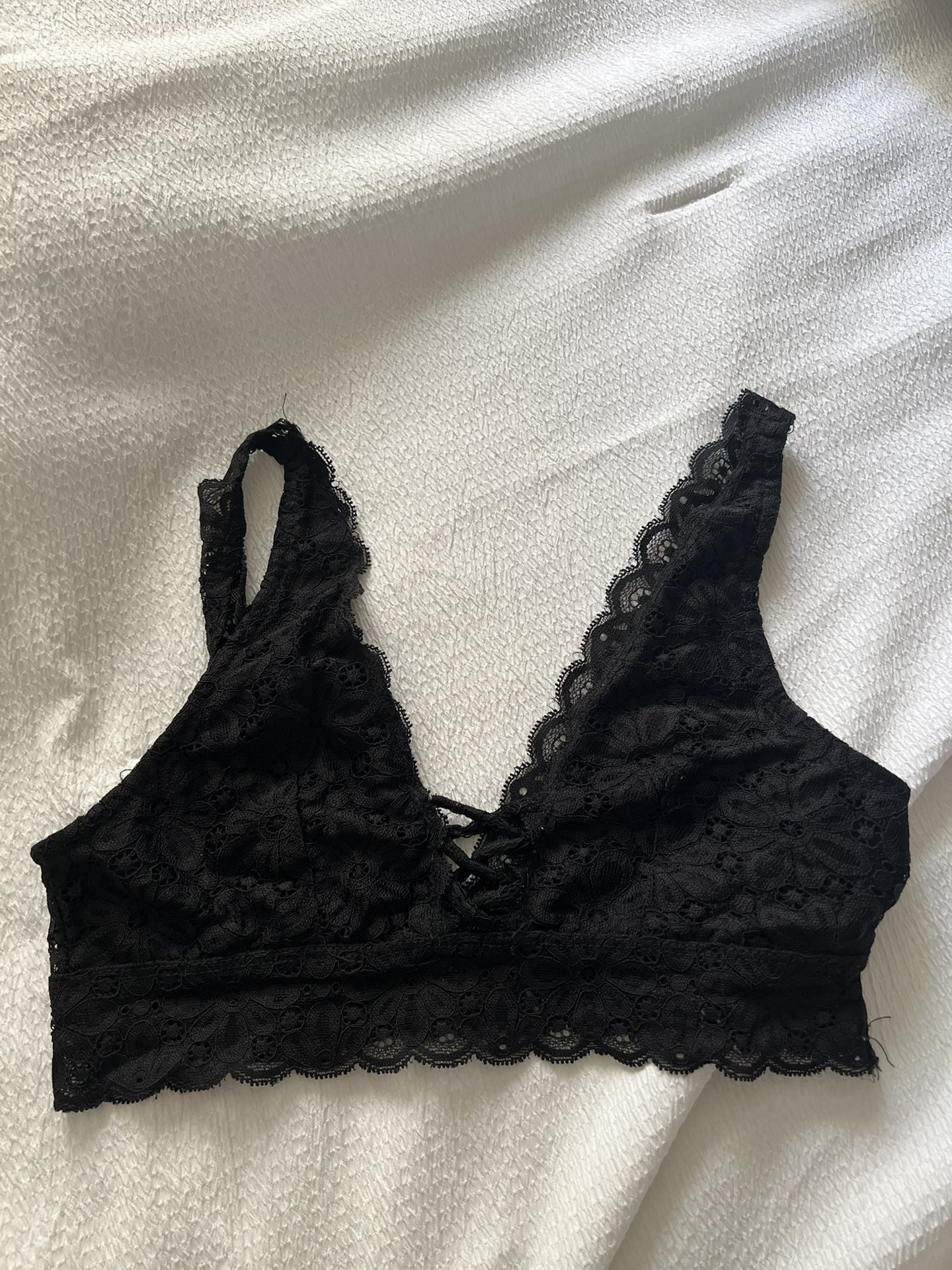 black bralette