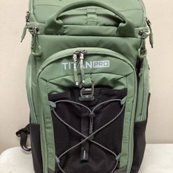 Titan PRO 26-Can Backpack Cooler 5 Compartments Green