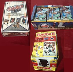 Vintage Sports Cards Wax Box Lot of 3 1987, 1991, 1994