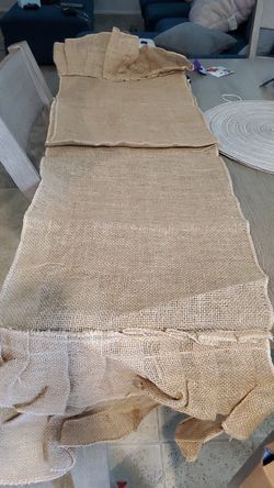 Burlap 6ft runners QTY 6