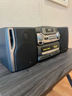 Vintage Aiwa CA-DW420 Portable Boombox - Digital AM/FM Radio, CD & Dual Cassette