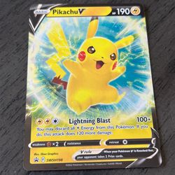 Sword And Shield Black Star Promos: Pikachu V SWSH198 LP
