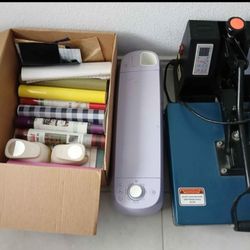 Heat Press,cricut Box Of Vinyl