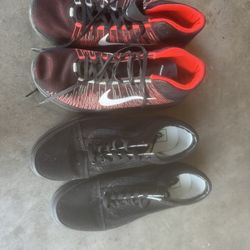  Nike Athletic Shoes And Vans