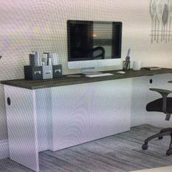 BESTAR NORMA 71 INCH W SHELL IN WALNUT GREY & WHITE.  OPEN BOX ITEM RETAILS AT 499 PLUS TAX