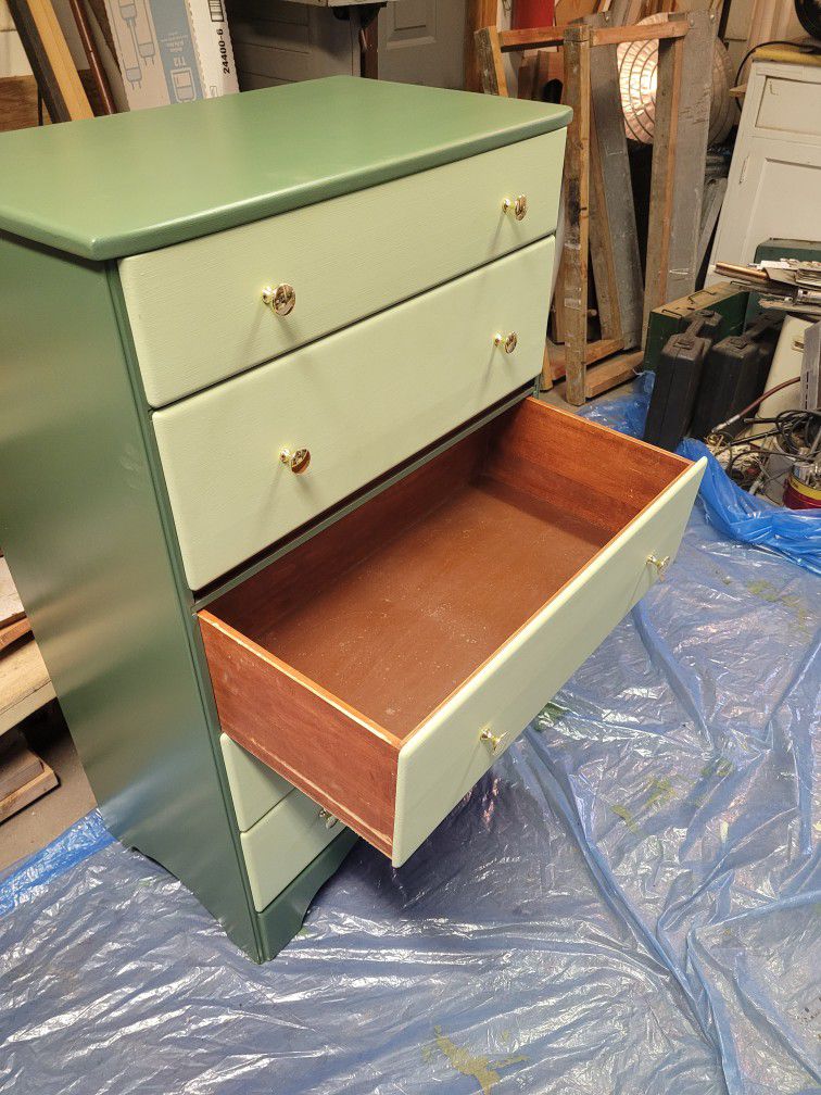 All Wood Dresser, Repurposed. Hidden Desk Drawer!