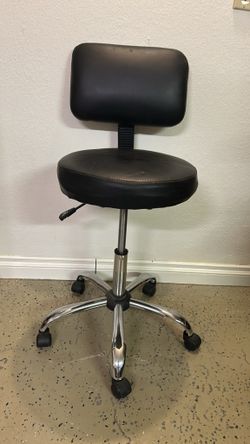 Rolling Tattoo / Salon Artist Stool with Backrest
