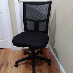 Armless Mesh Office Chair Black Delivery Possible