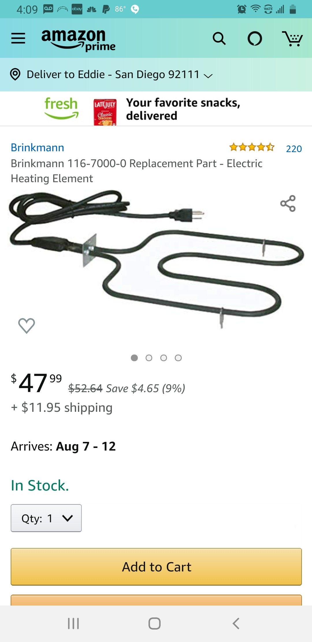 Brinkmann heating element