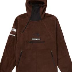 Supreme TNF steep tech Fleece Pullover Brown size L