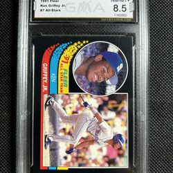 1991 Fleer Baseball All-Stars Ken Griffey Jr. # 7 GMA 8.5 NM-MT+  Mariners HOF