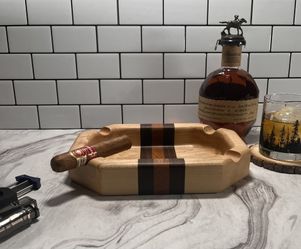 Custom Hardwood Cigar Ashtray