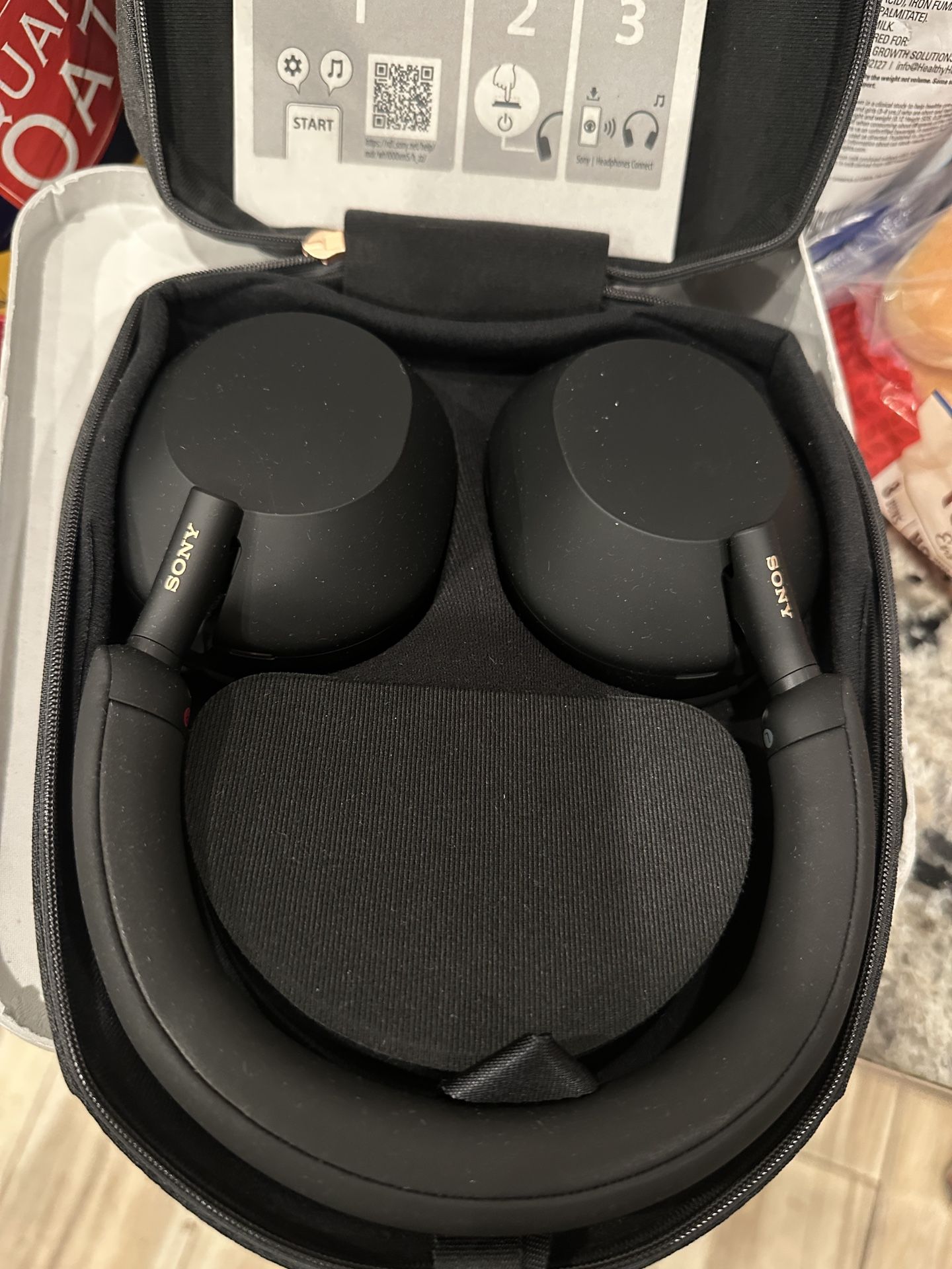 Sony WH-1000XM5 Premium Noise Canceling Headphones, Auto NC Optimizer, 30-Hour Battery, Alexa Voice Control, Black