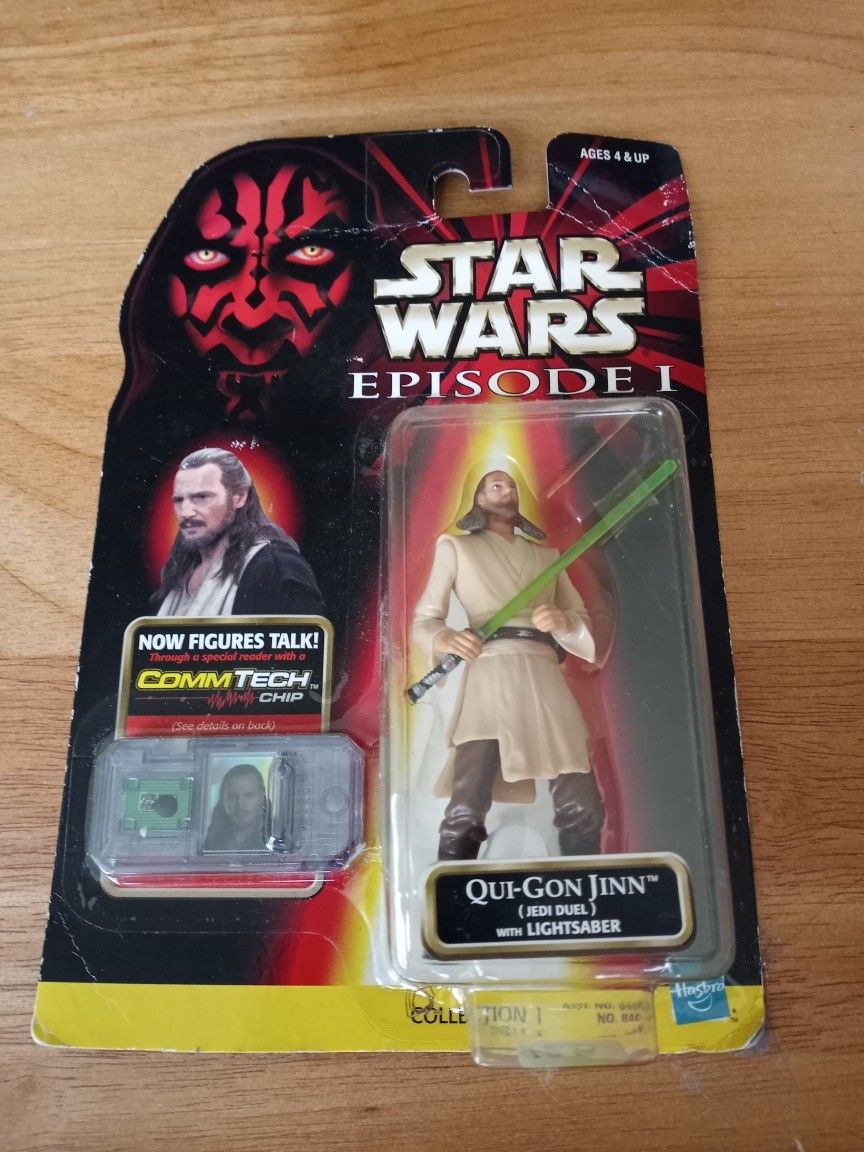 The Star Wars Episode 1 Qui-Gon Jinn Jedi Duel Action Figure