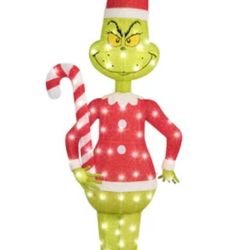 Grinch 7-Ft Freestanding Yard Decoration with White LED Lights NEW