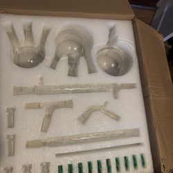 Laboratory Glassware 24/40 Chemistry Glassware 32PCS Chemistry Lab Glassware Kit ml for Distillations Separation Purification Synthe