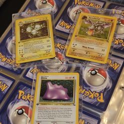 3 First Edition Pokemon Cards  