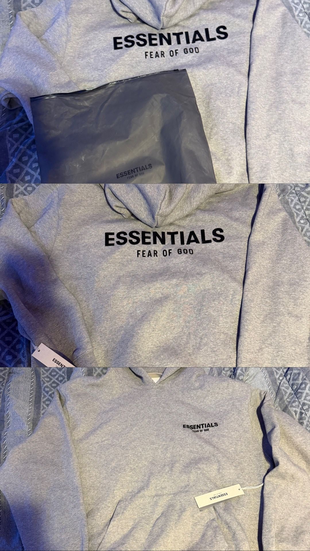 Gray essentials hoodie