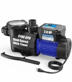 2HP In/Above Ground Pool Pump Dual Speed