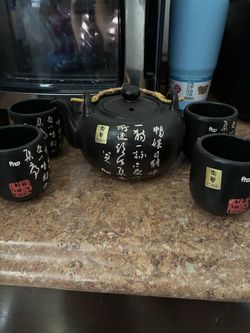 Hand painted tea set