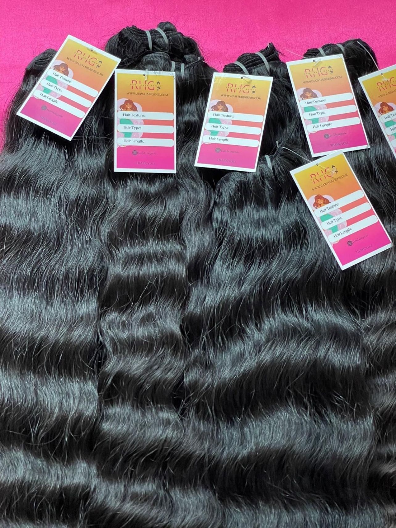 Raw Indian wavy Hair Bundle 18 Inch.l *3
