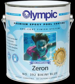 Olympic Zeron Epoxy Pool Paint-Bikini Blue- 2 gallons