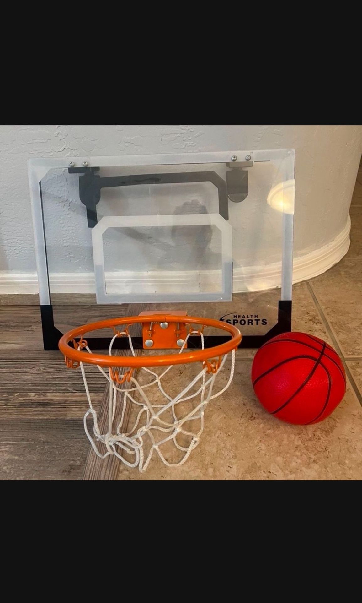 Over The Door Basketball Hoop With Ball