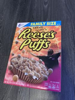 Travis Scott Collectible Reese’s Puff Cereal Box